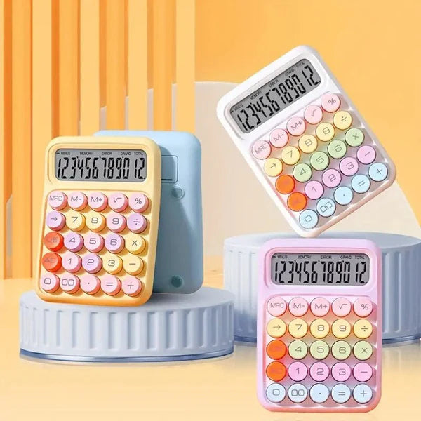 Pastel Aesthetic Calculator – 12-Digit Display & Large Buttons