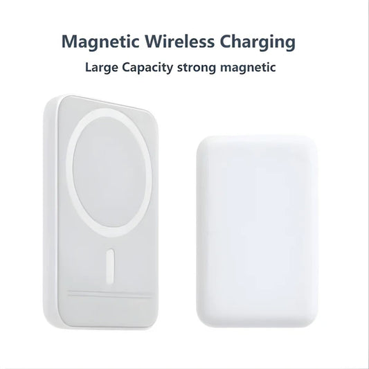 MagPod: Slim MagSafe Battery Pack with Lightning port, Portable Wireless Power Bank with Qi wireless Charging & Magsafe Support