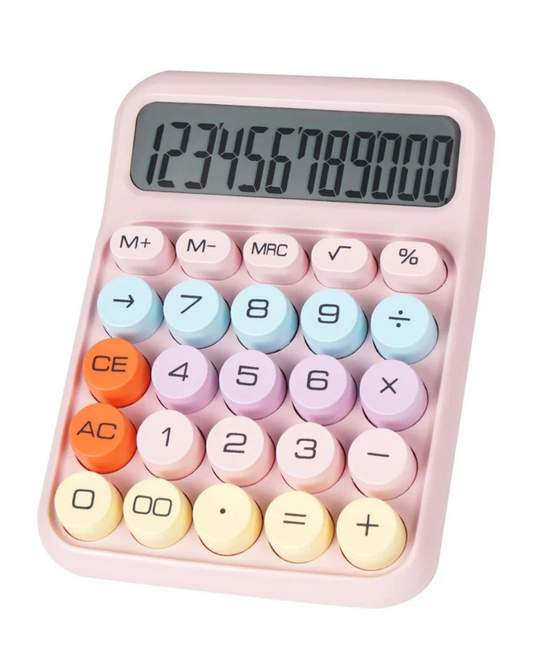 Pastel Aesthetic Calculator – 12-Digit Display & Large Buttons